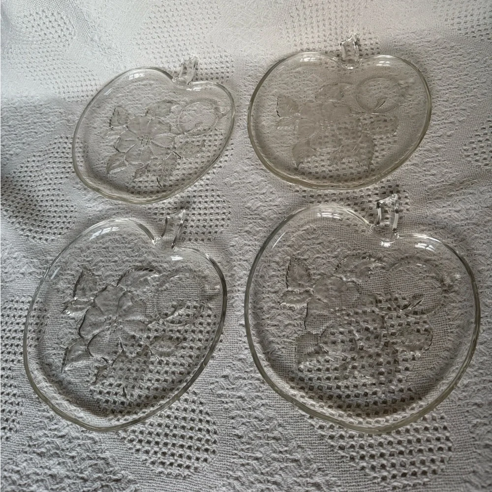 Vintage Hazel Atlas Apple Blossom Snack Plates